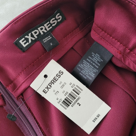 Express Satin Asymmetrical Hem Skort Shorts NWT Size 2 - Picture 4 of 4